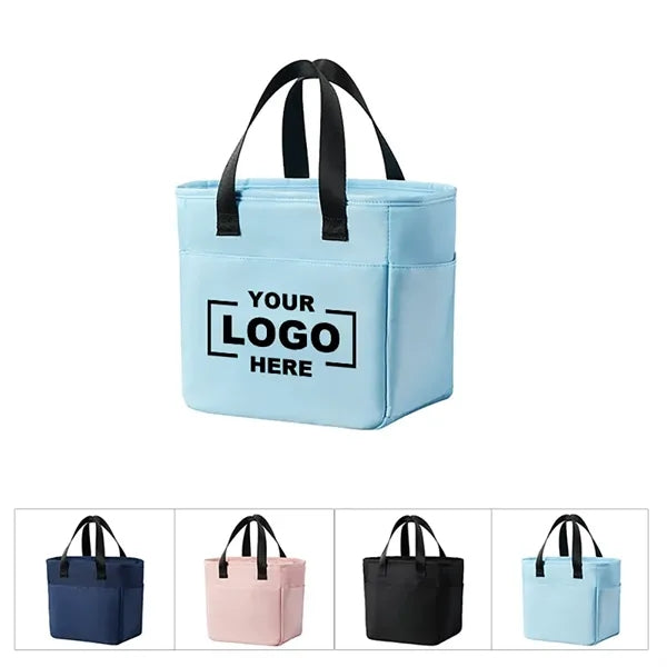 Oxford Cloth Insulated Lunch Tote Bag