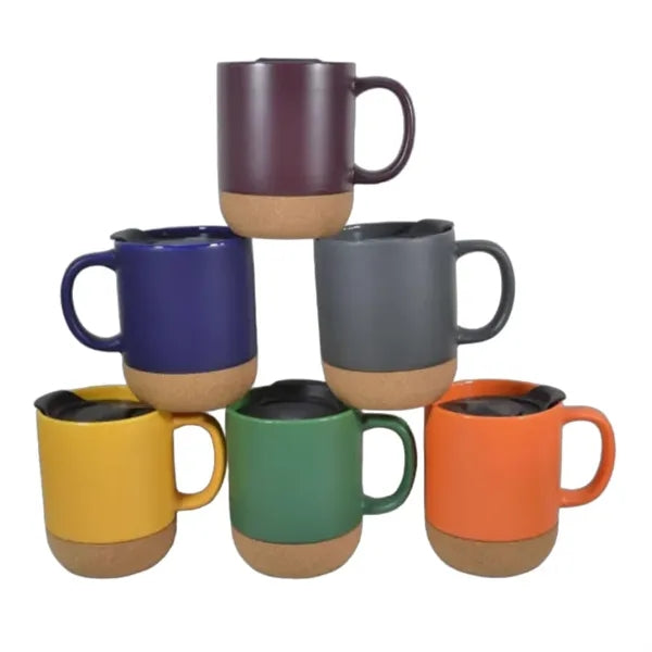 12oz Custom Ceramic Mug with Cork Base