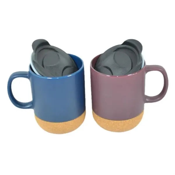 12oz Custom Ceramic Mug with Cork Base