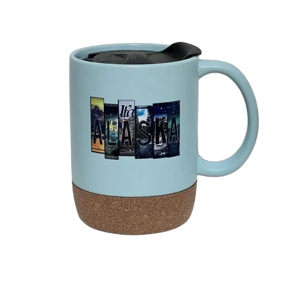 12oz Custom Ceramic Mug with Cork Base