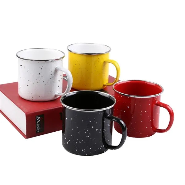 16oz Custom Enamel Camping Mug with Handle