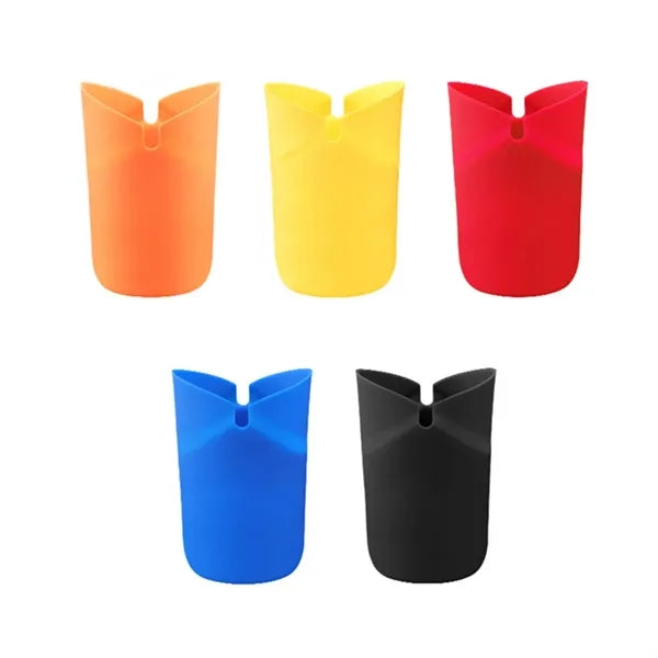 Silicone Popcorn Snack Cup with Logo and Easy-Grip Mouth