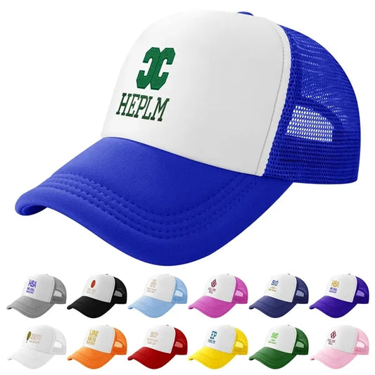 Curved Brim 5-Panel Foam And Mesh Trucker Hat