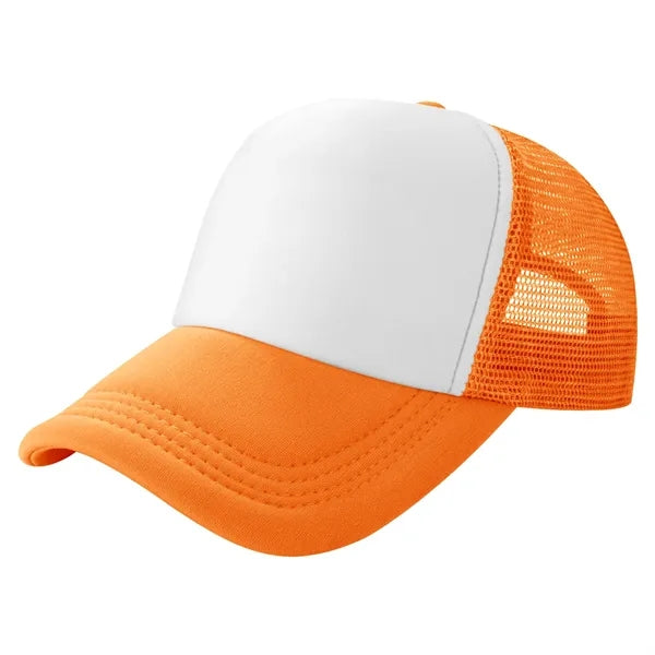Curved Brim 5-Panel Foam And Mesh Trucker Hat