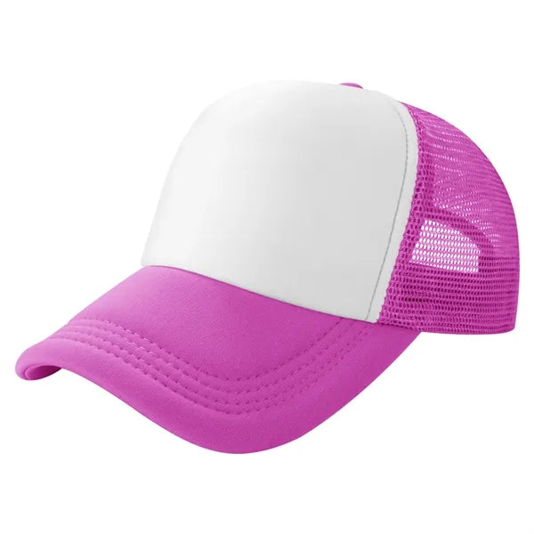 Curved Brim 5-Panel Foam And Mesh Trucker Hat