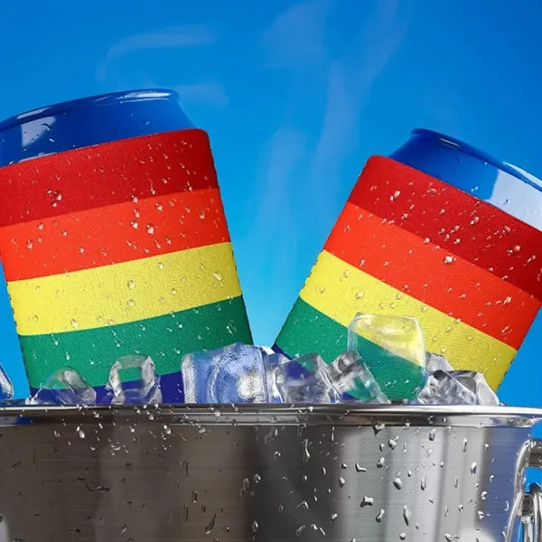 Rainbow Neoprene Can Cooler Sleeve for Pride Events