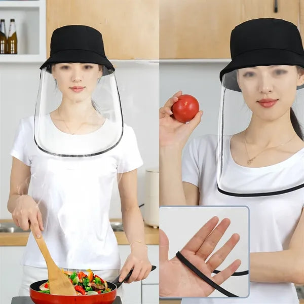 Fisherman Hat Transparent Safety Face Shield Cover