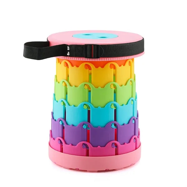 Rainbow Color Portable Telescoping Outdoor Stool