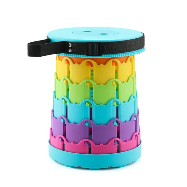 Rainbow Color Portable Telescoping Outdoor Stool