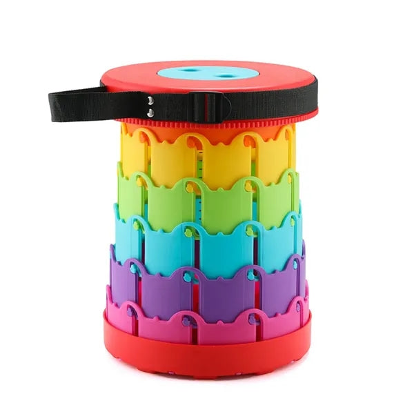 Rainbow Color Portable Telescoping Outdoor Stool