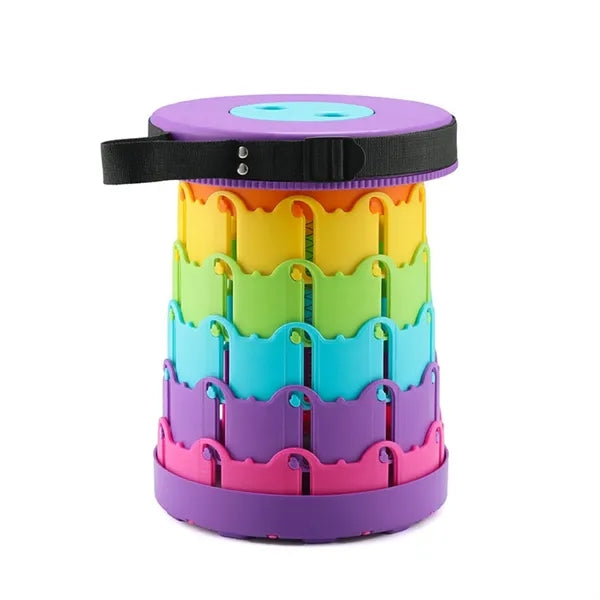 Rainbow Color Portable Telescoping Outdoor Stool