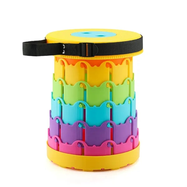Rainbow Color Portable Telescoping Outdoor Stool