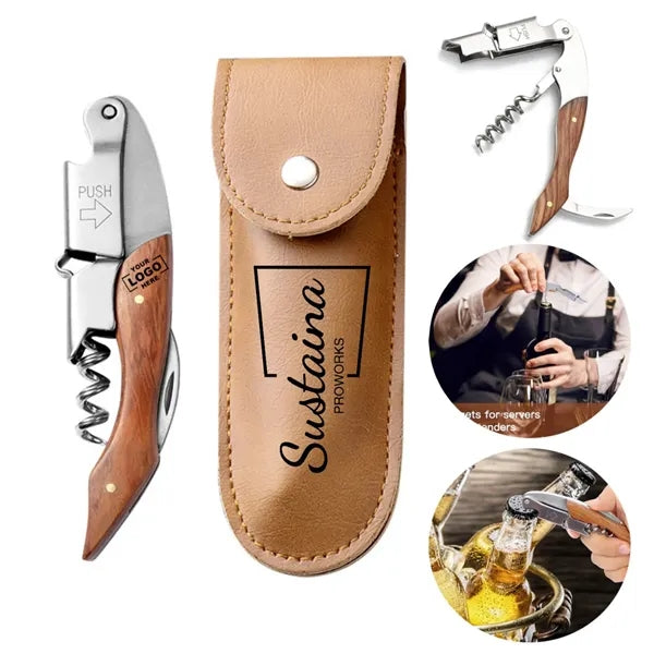 Mahogany Style Waiter's Corkscrew Wine Bottle Opener