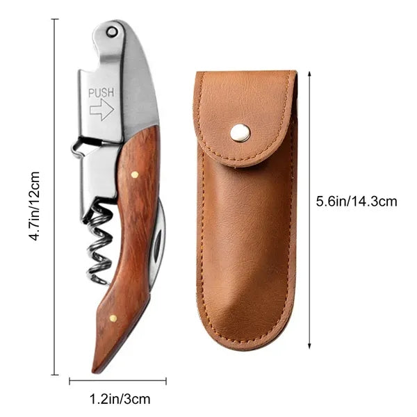 Mahogany Style Waiter's Corkscrew Wine Bottle Opener