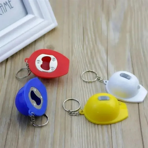 Hard Hat Bottle Opener LED with Keychain