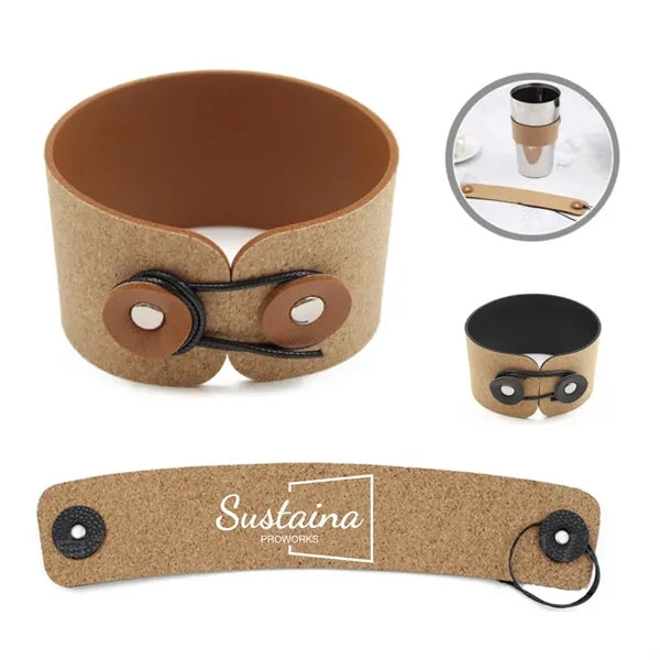 This cup sleeve is designed with the rope buckle binding des