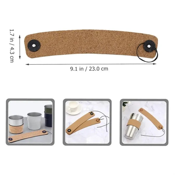 This cup sleeve is designed with the rope buckle binding des
