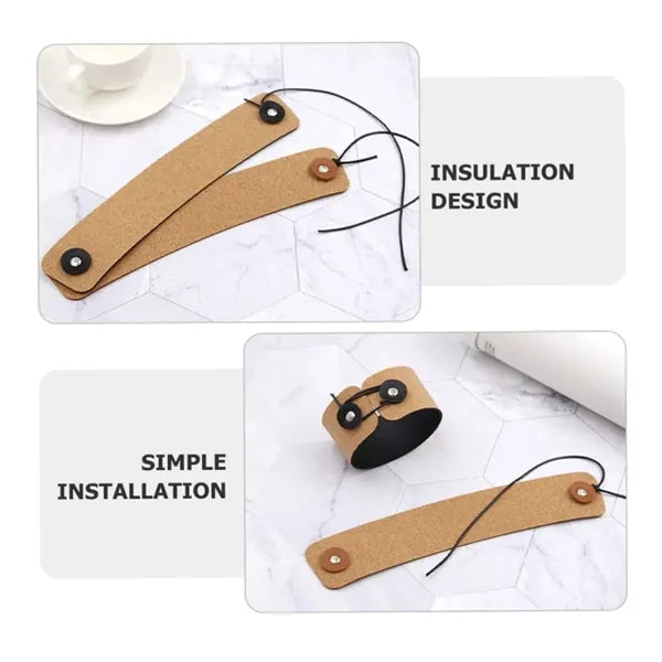 This cup sleeve is designed with the rope buckle binding des
