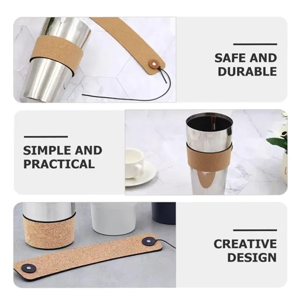 This cup sleeve is designed with the rope buckle binding des