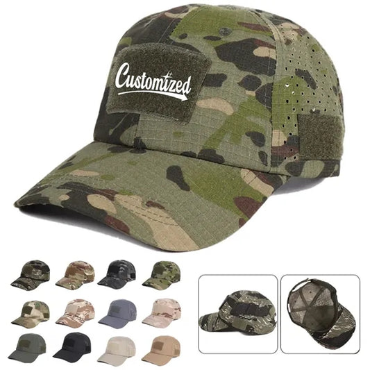 Tactical Camo Cap with Patch Panels