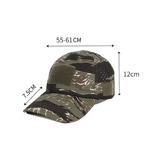 Tactical Camo Cap with Patch Panels