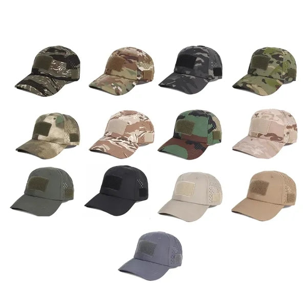 Tactical Camo Cap with Patch Panels