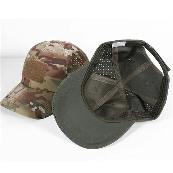 Tactical Camo Cap with Patch Panels