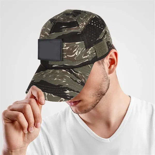 Tactical Camo Cap with Patch Panels