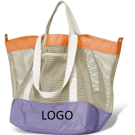 Lovey Summer Mesh Bag Large Capacity 2 Way Nylon