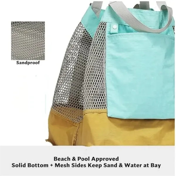 Lovey Summer Mesh Bag Large Capacity 2 Way Nylon