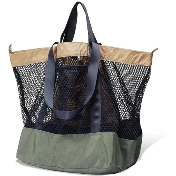 Lovey Summer Mesh Bag Large Capacity 2 Way Nylon