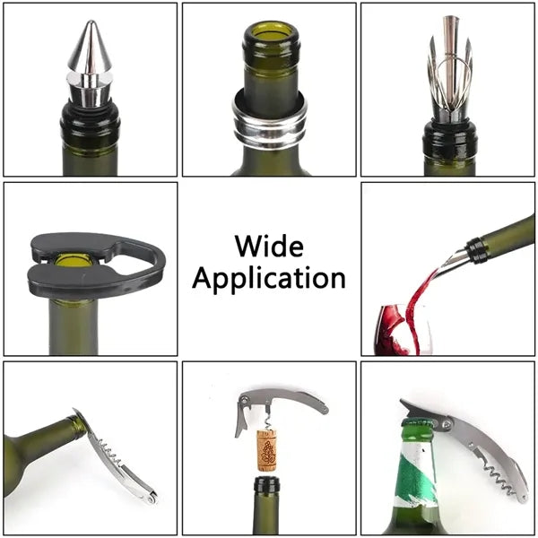 Champagne Bottle 5-Piece Wine Tool Set with Gift Case