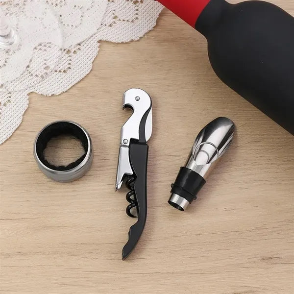 Champagne Bottle 5-Piece Wine Tool Set with Gift Case