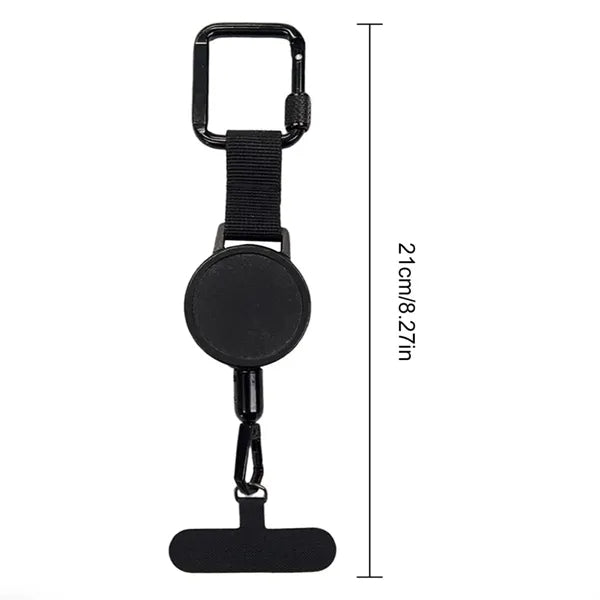 Retractable Key Chain Carabiner Clip Badge Reel Holder