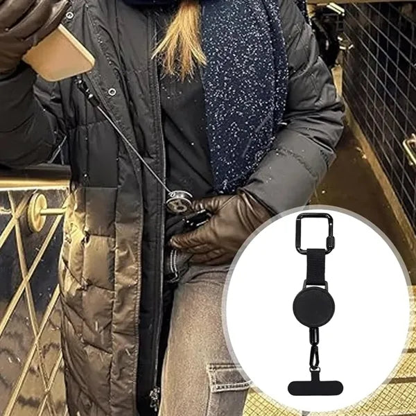 Retractable Key Chain Carabiner Clip Badge Reel Holder