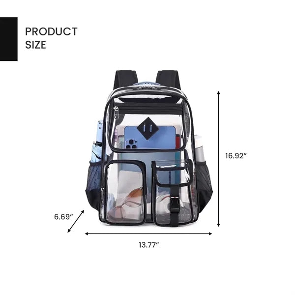 Transparent PVC Outdoor Sports Backpack