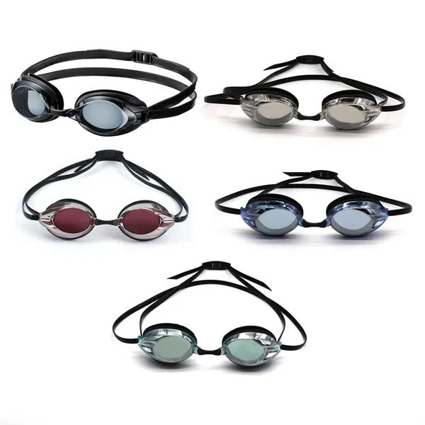 Anti-Fog Electroplated Swim Goggles with Adjustable Strap