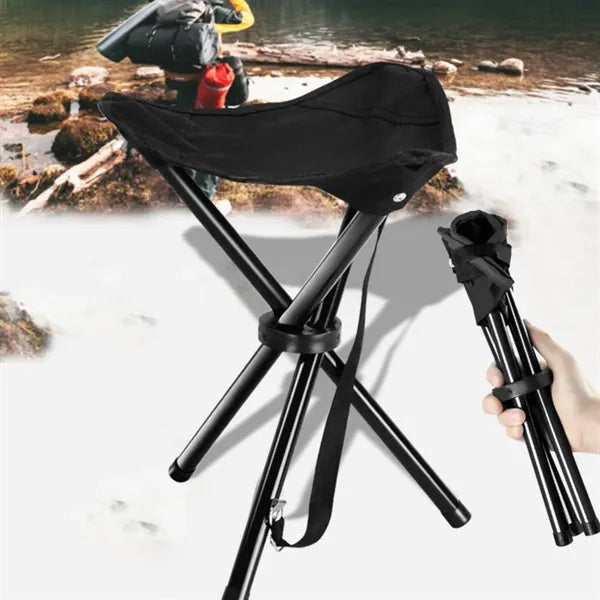 Portable 3 Legged Folding Camp Stool