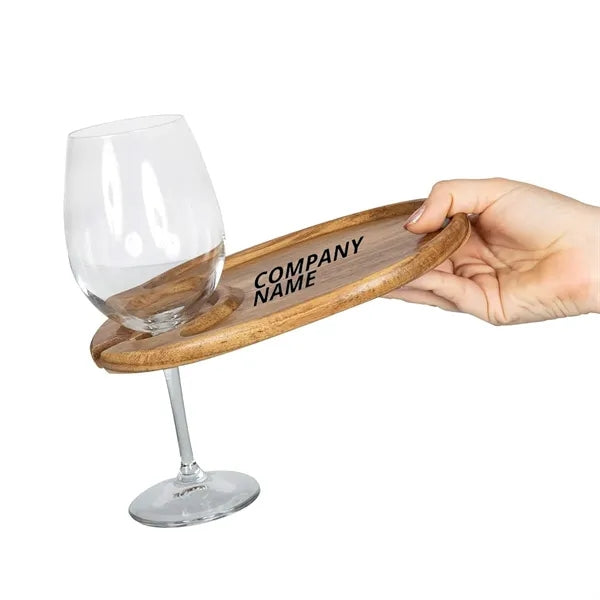 Wooden Wine & Appetizer Plate