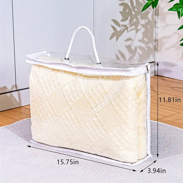 Clear sturdy sweater bedding sets dust zippered storage bag