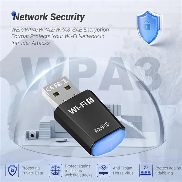 Wireless Network WiFi 6 Receiver 5G Dual Band