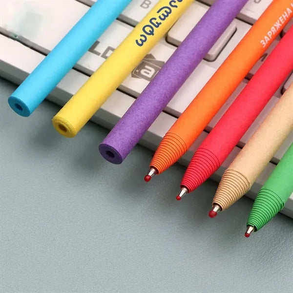 Eco-friendly Economic Krafe Paper Tube Recycled Paddle Pen
