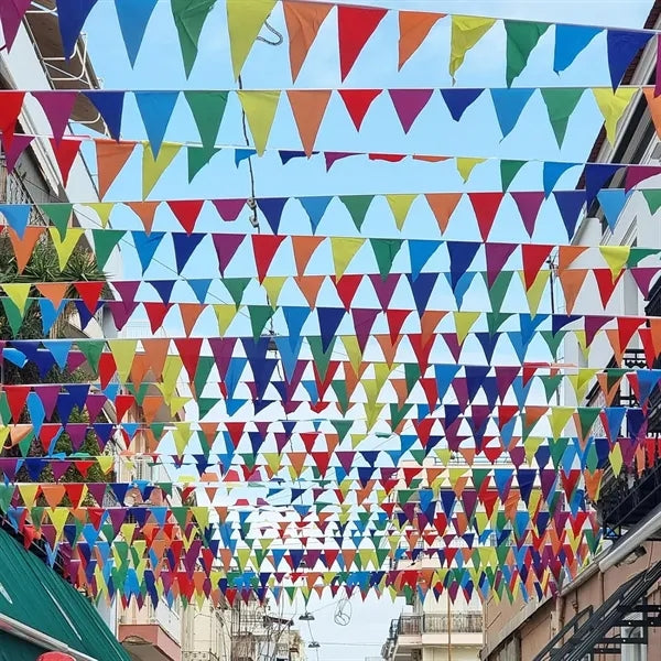 10ft Birthday Party Banner Multicolor Bunting Triangle Flags