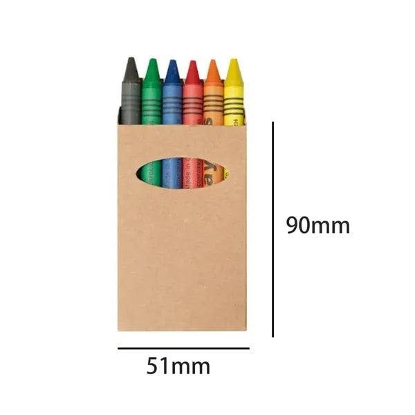 6 Color Crayon Set in Kraft Box