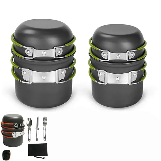 Camping Cookware Mess Kit,Lightweight with Stove & Utensils
