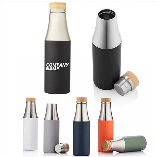 17oz Insulated Water Bottle with Bamboo Lid