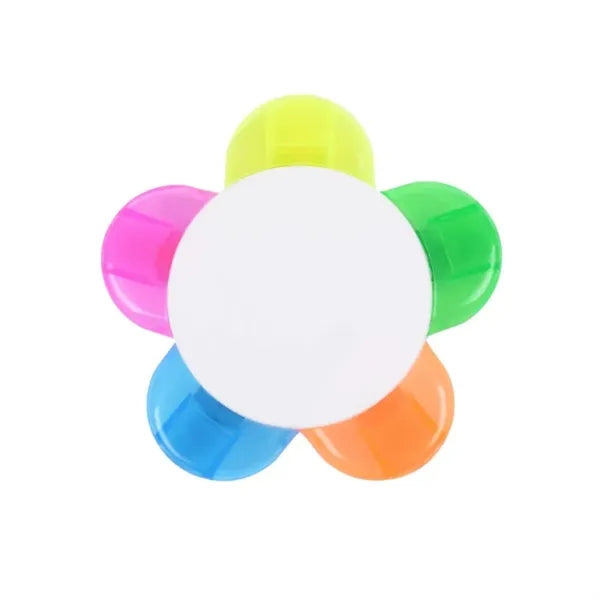 5 IN 1 Flower Shape Fluorescent Pen Highlighter