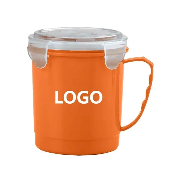 22 Oz. Custom Microwaveable Mug With Locking Lid