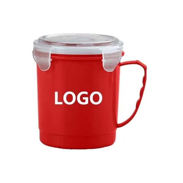 22 Oz. Custom Microwaveable Mug With Locking Lid