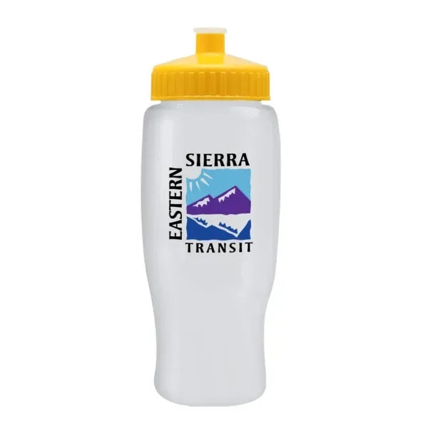 Pedal Pusher 27oz Recycled Transparent Contour Bottle w/Push